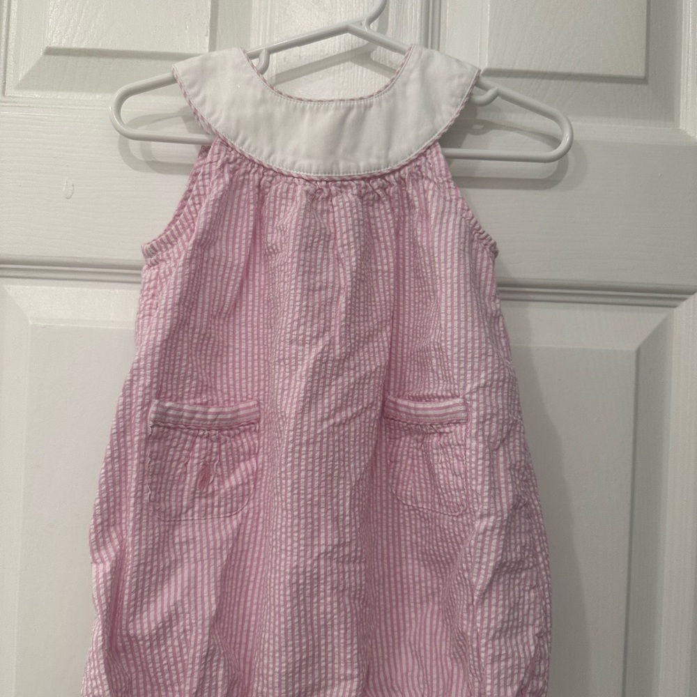 Pink and White Striped Dress